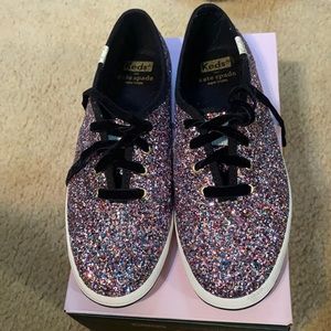 Kate Spade Keds Multi Color Glitter!  Worn once.